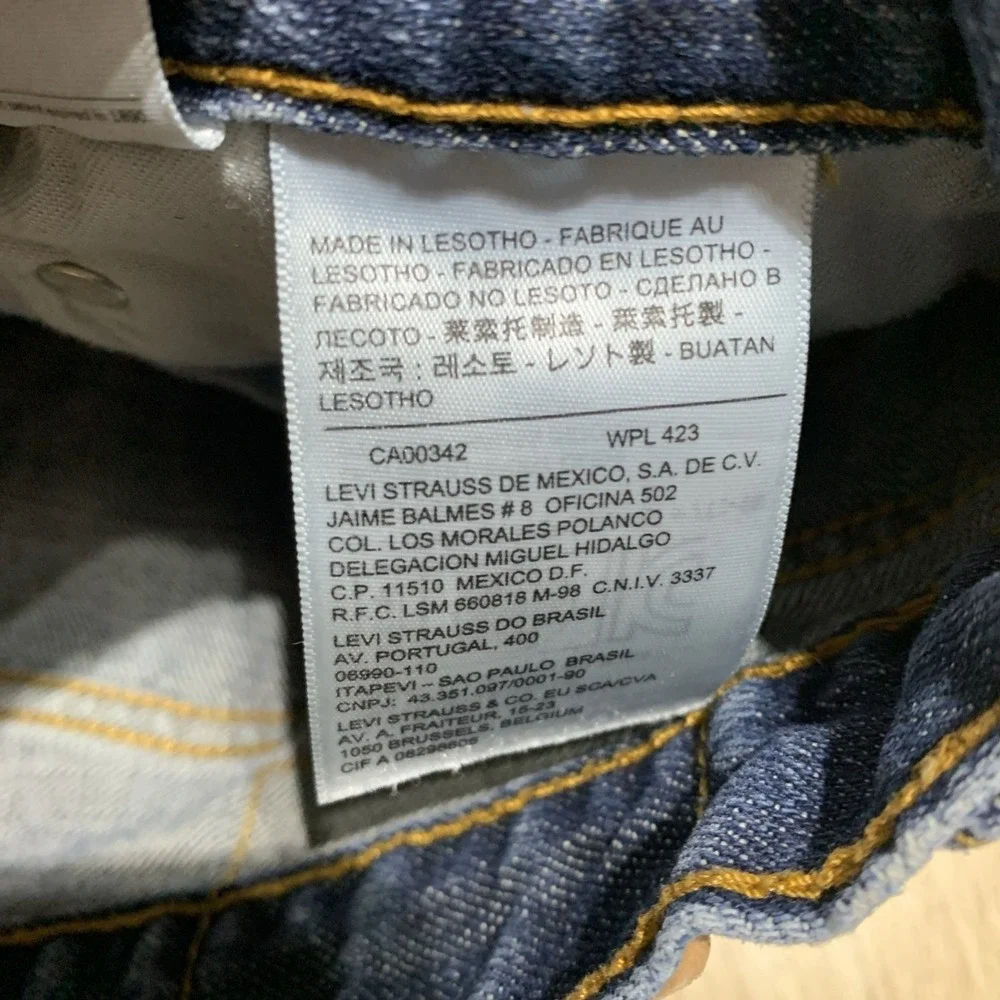 Levi's 505 Regular Fit Straight Leg Jeans Men's Size 36X32 High‎ Rise Denim Blue